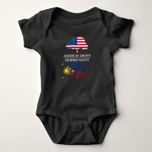 American Grown with Filipino Roots Philippines Baby Bodysuit