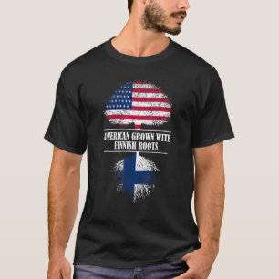American Grown With Finnish Roots Finland Flag Cou T-Shirt