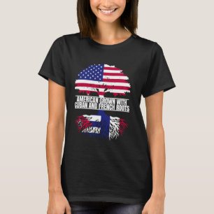 American Grown with Flag Heritage French Cuban Roo T-Shirt