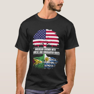 American Grown with Flag Heritage Guyanese Uruguay T-Shirt