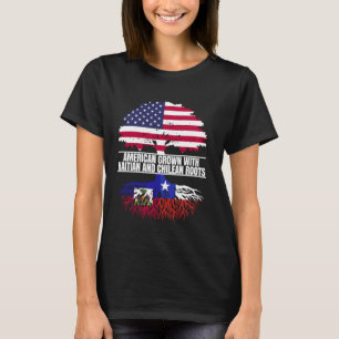 American Grown with Flag Heritage Haitian Chilean  T-Shirt
