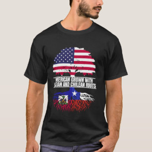 American Grown with Flag Heritage Haitian Chilean  T-Shirt