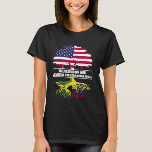 American Grown with Flag Heritage Jamaican Ecuador T-Shirt