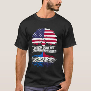 American Grown with Flag Heritage Nicaraguan Dutch T-Shirt