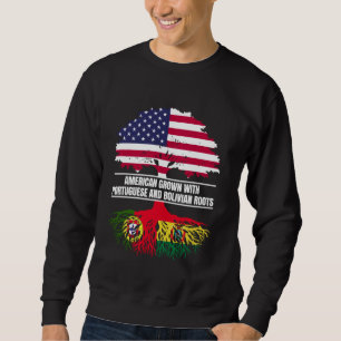 American Grown with Flag Heritage Portuguese Boliv Sweatshirt