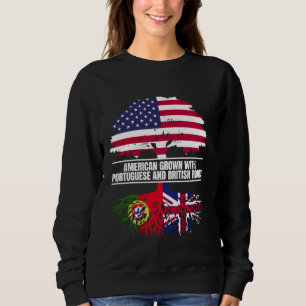 American Grown with Flag Heritage Portuguese Briti Sweatshirt