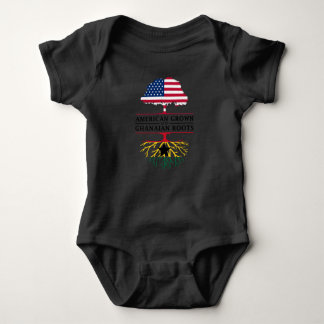 American Grown with Ghanaian Roots Ghana Design Baby Bodysuit