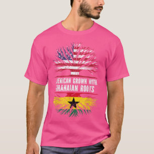 American Grown with Ghanaian Roots USA Flag Ghana T-Shirt