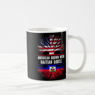 American Grown With Haitian Roots Usa Flag Haiti Coffee Mug