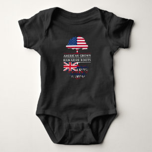 American Grown with Hawaiian Roots   Hawaii Design Baby Bodysuit