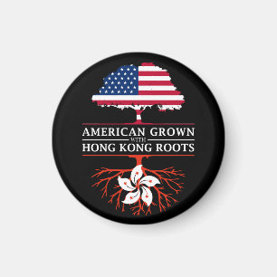 American Grown with Hong Kong Roots Magnet