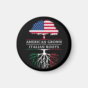 American Grown with Italian Roots Italy Design Magnet