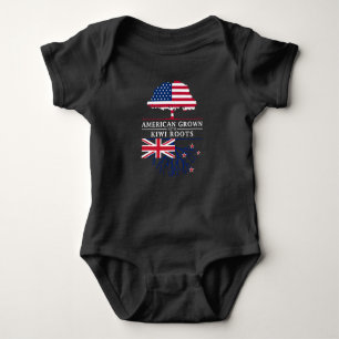 American Grown with Kiwi Roots New Zealand Baby Bodysuit