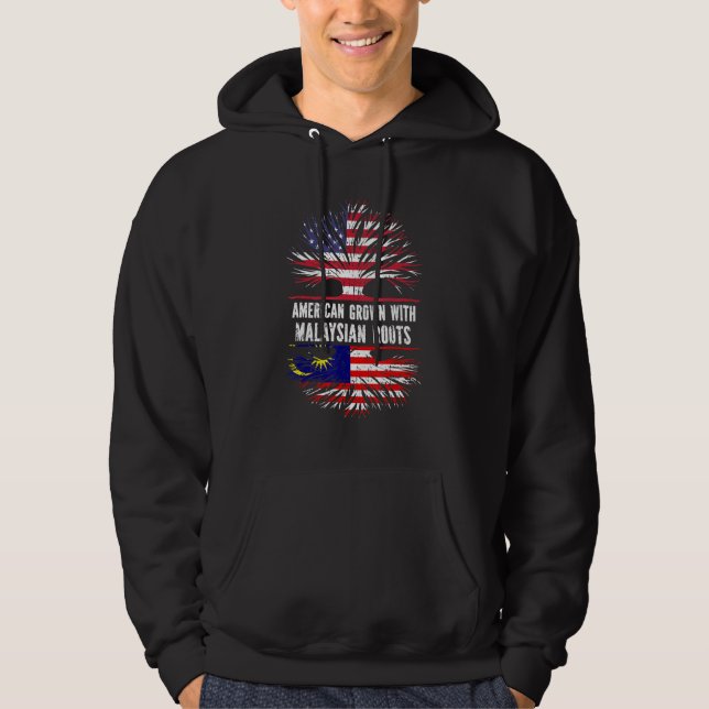 American Grown With Malaysian Roots Usa Flag Malay Hoodie (Front)