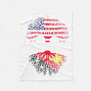 American Grown With Papua New Guinean Roots Usa Fleece Blanket