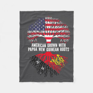 American Grown With Papua New Guinean Roots Usa Fleece Blanket