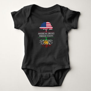 American Grown with Persian Roots Persia Design Baby Bodysuit