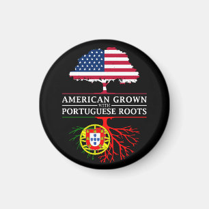 American Grown with Portuguese Roots   Portugal Magnet