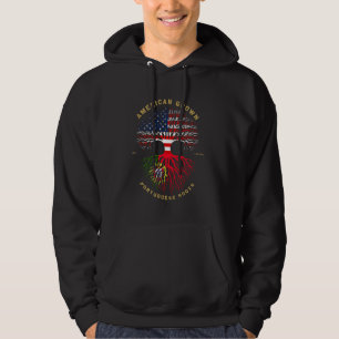 American Grown With Portuguese Roots Tree Usa Flag Hoodie