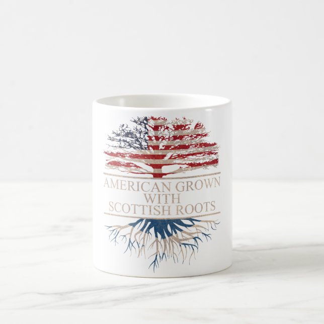 American grown with scottish roots coffee mug (Center)