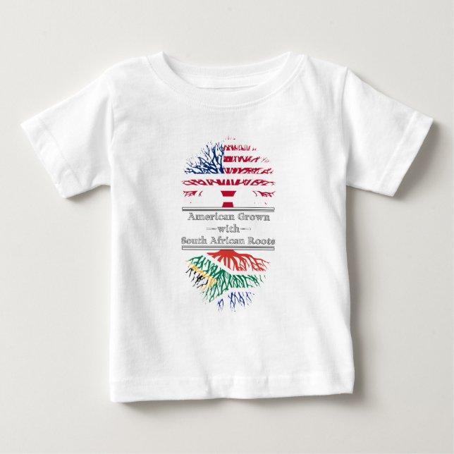 American Grown With South African Roots Baby T-Shirt (Front)