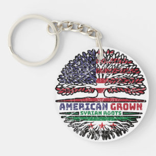 American Grown With Syrian Roots Key Ring