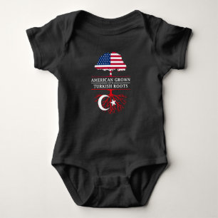 American Grown with Turkish Roots   Turkey Design Baby Bodysuit
