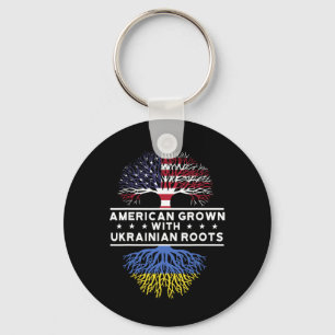 American Grown With Ukrainian Roots - Ukraine  Key Ring