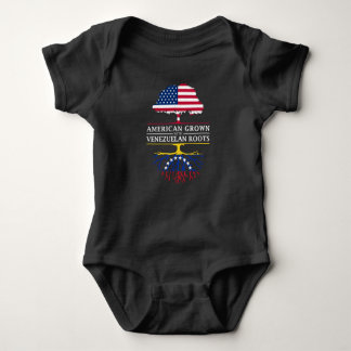 American Grown with Venezuelan Roots Venezuela Baby Bodysuit