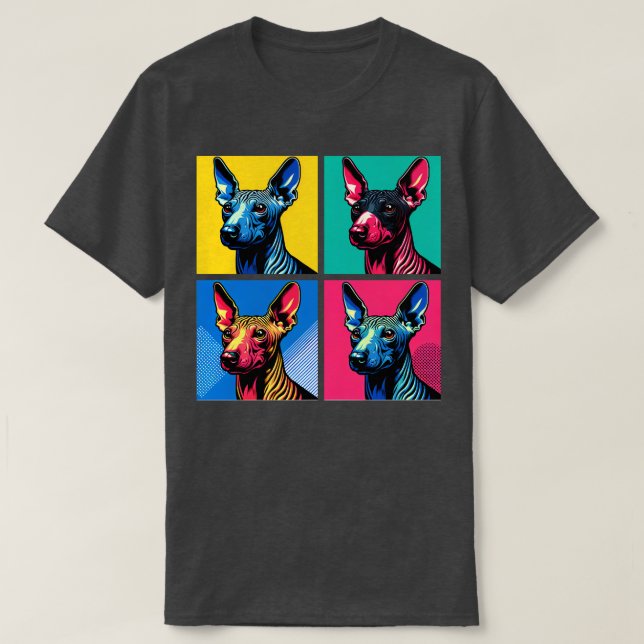 American Hairless Terrier Art Dog Lovers T-Shirt (Design Front)