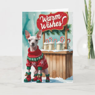 American Hairless Terrier Christmas Greeting Card