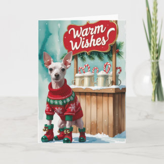 American Hairless Terrier Christmas Greeting Card