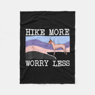 American hairless terrier hike more worry less dog fleece blanket