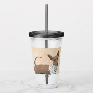 American Hairless Terrier Painting - Dog Art Acrylic Tumbler