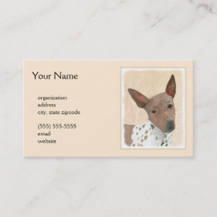 American Hairless Terrier Painting - Dog Art Business Card