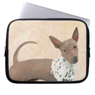 American Hairless Terrier Painting - Dog Art Laptop Sleeve