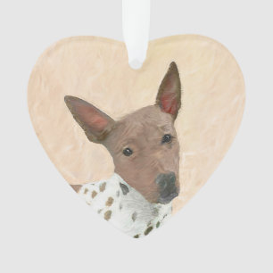 American Hairless Terrier Painting - Dog Art Ornament