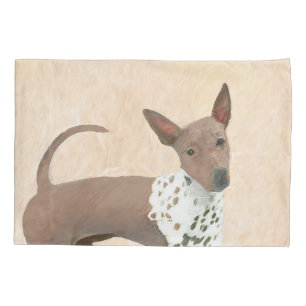 American Hairless Terrier Painting - Dog Art Pillowcase
