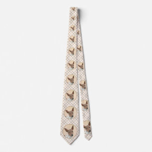 American Hairless Terrier Painting - Dog Art Tie