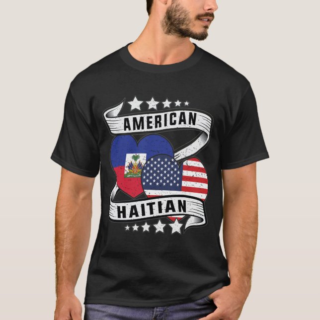 American Haitian Flag T-Shirt (Front)