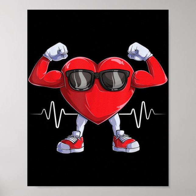 American Heart Disease Awareness Heart Month Heart Poster (Front)