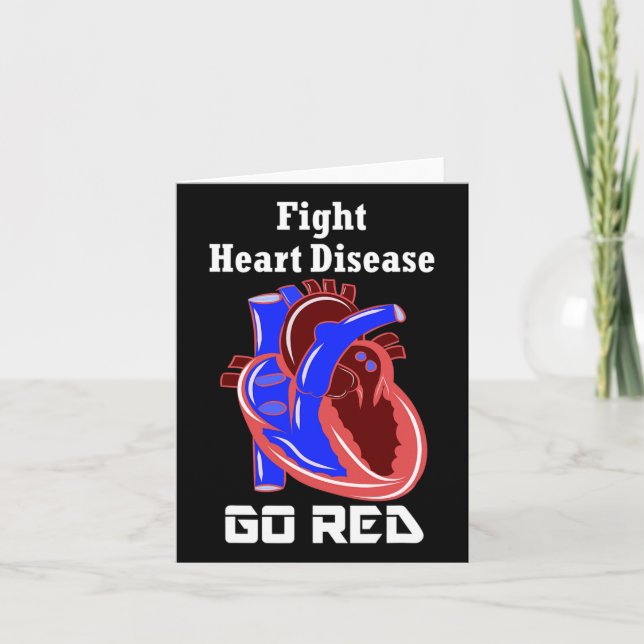 American Heart Month Go Red For Heart Disease Awar Card (Front)