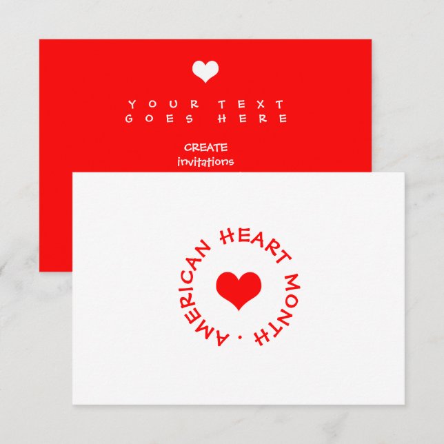 American Heart Month Invitation (Front/Back)
