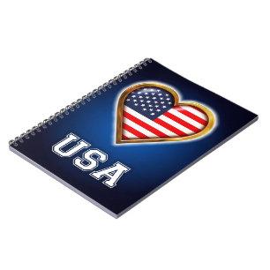 American Heart Spiral Notebook
