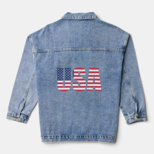 American Heritage USA Flag Denim Jacket - Vintage
