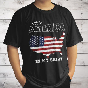 American Heritage USA Flag, I Have America On My T-Shirt
