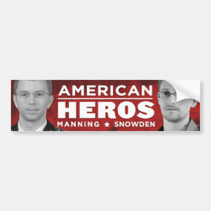 American Heros Bumper Sticker - Snowden / Manning