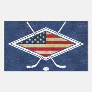 American Hockey Flag Logo Sticker Sheets