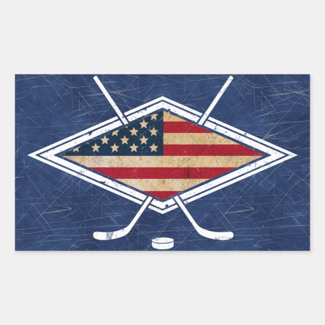 American Hockey Flag Logo Sticker Sheets (Front)