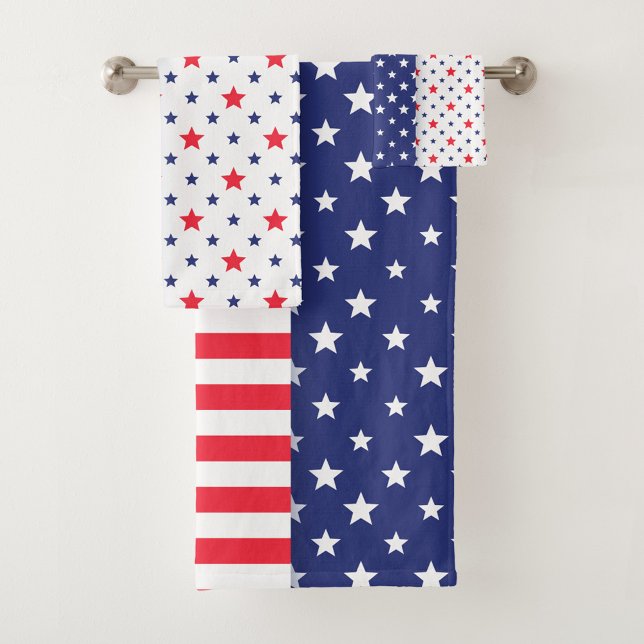 American Holiday Bath Towel Set (Red, white and blue towel set!)